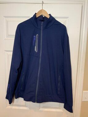 RLX Ralph Lauren Navy Blue Zip-Up Track Jacket, Size 2XL